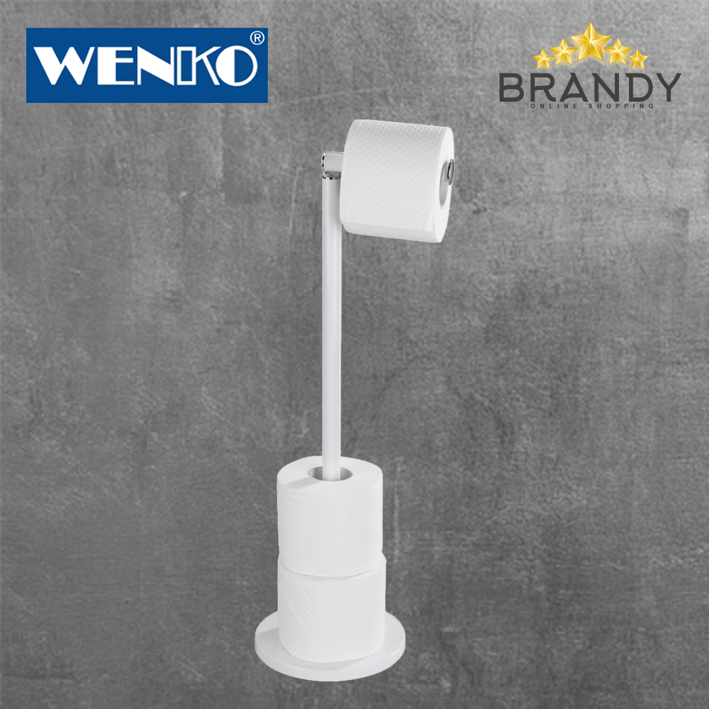 Toilet Roll Holder White - Stainless Steel, Holds 5 Rolls
