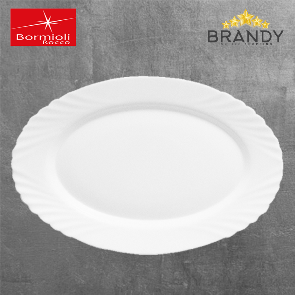 Ebro Oval Plate 36cm Opal Glass