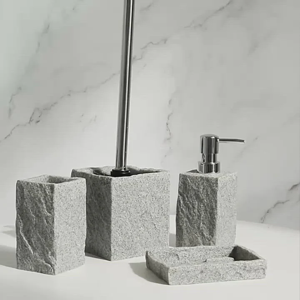 Granite Finish Bathroom Accessories Set