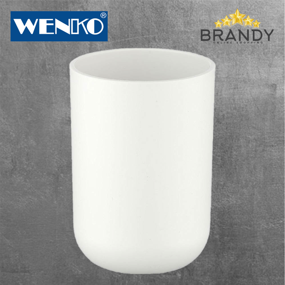 Brasil White Tumbler - Durable Plastic Bathroom Accessory