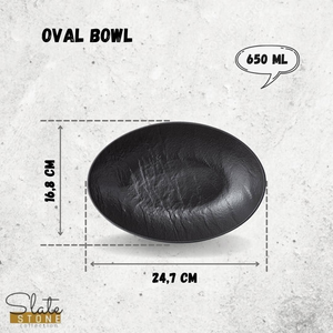 SlateStone Oval Serving Bowl 25x17cm
