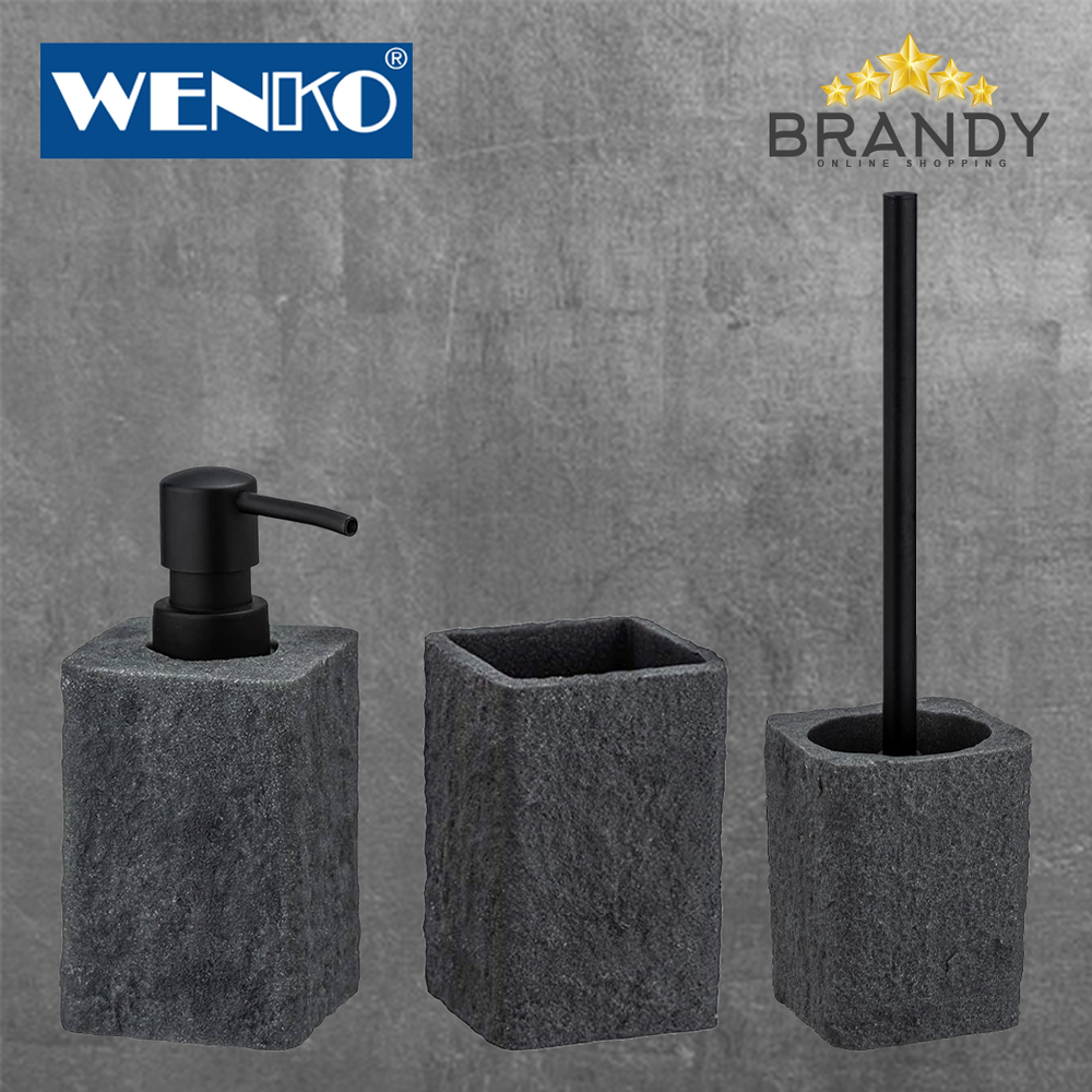 Villata Grey Toilet Accessories Set