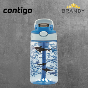 Blue Sharks Easy Clean Autospout Water Bottle 420ml