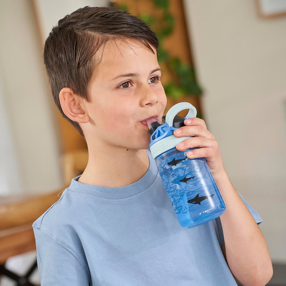 Blue Sharks Easy Clean Autospout Water Bottle 420ml