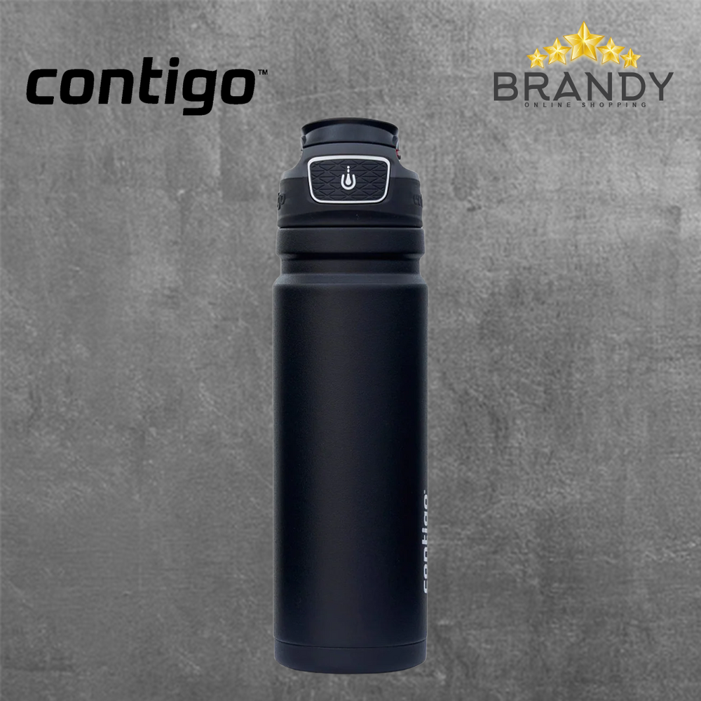 Free Flow Autoseal Black Insulated Water Bottle 700ml