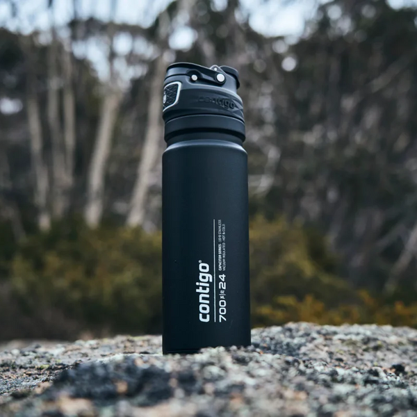 Free Flow Autoseal Black Insulated Water Bottle 700ml