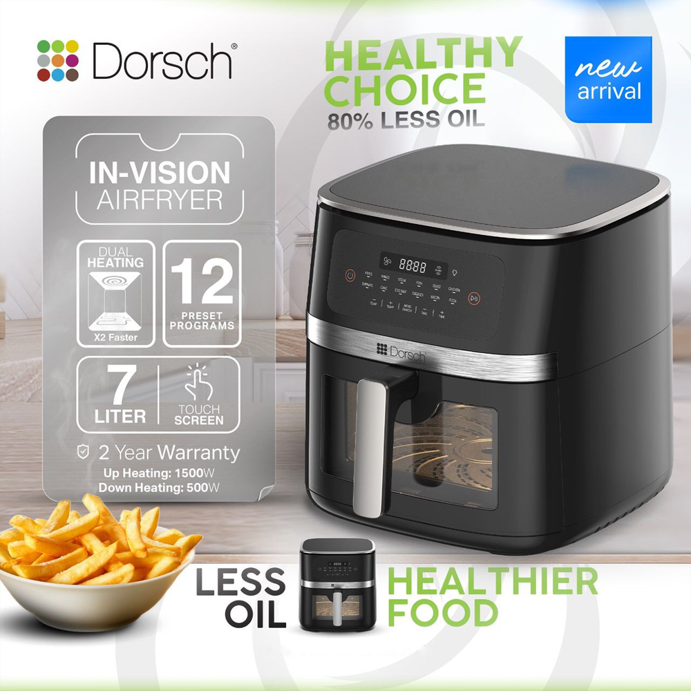 Air Fryer Digital XXL 7L DH-07811 with Glass Vision Window