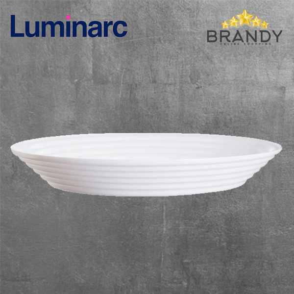 Harena White Oval Plate 33cm Opal Glass