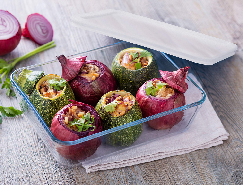 Zero Waste Set 2 Containers, Tempered Glass