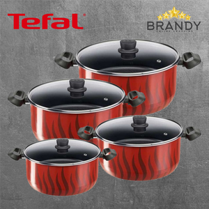 Tempo Flame Set 4 Pots - Glass Lid