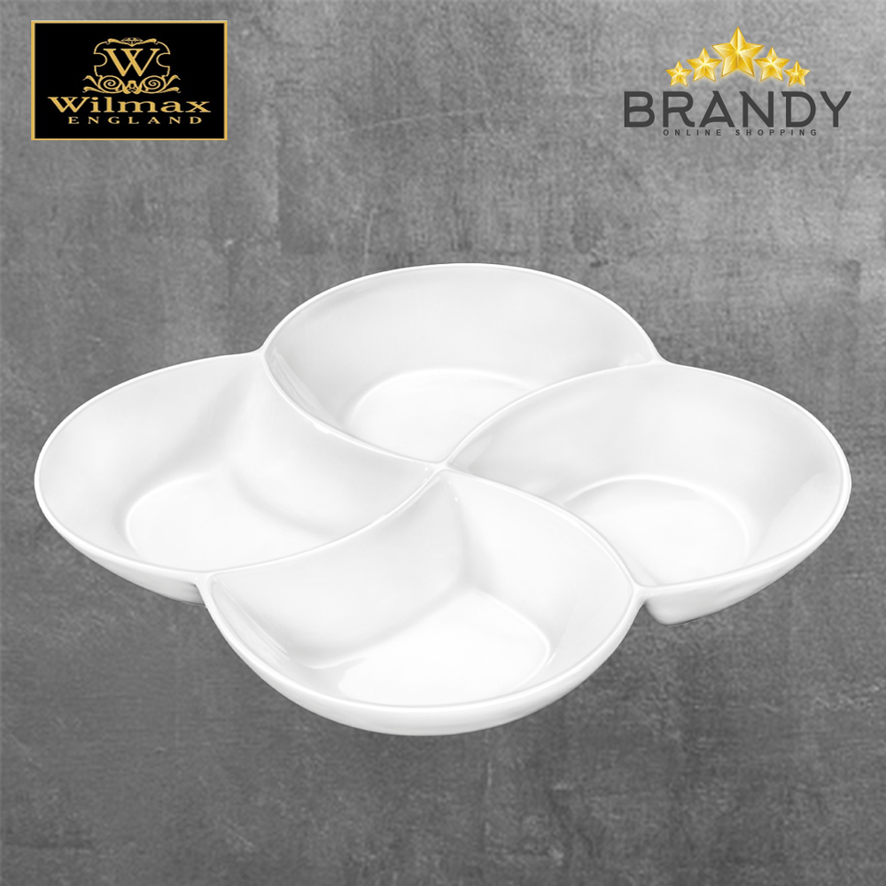 Divided Platter 22x22cm Porcelain Serveware