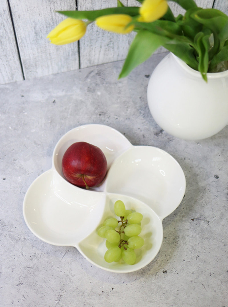 Divided Platter 22x22cm Porcelain Serveware