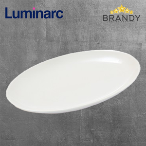 Diwali White Oval Plate 33cm