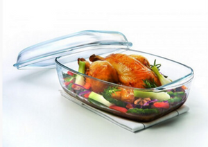 Rectangular Roasting Dish 6.7 Liters High-Resistance Glass