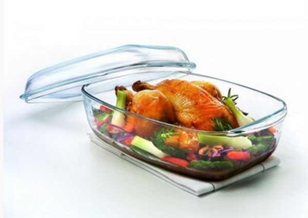 Rectangular Roasting Dish 6.7 Liters High-Resistance Glass