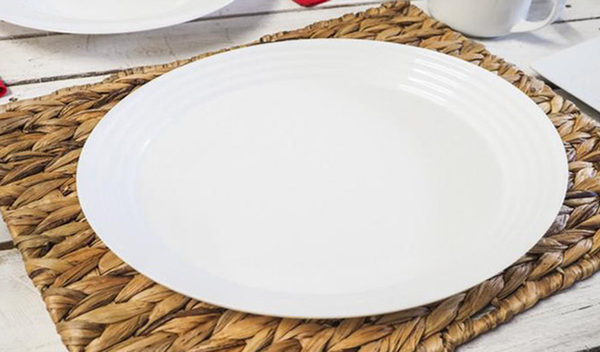 Harena White Oval Plate 33cm Opal Glass