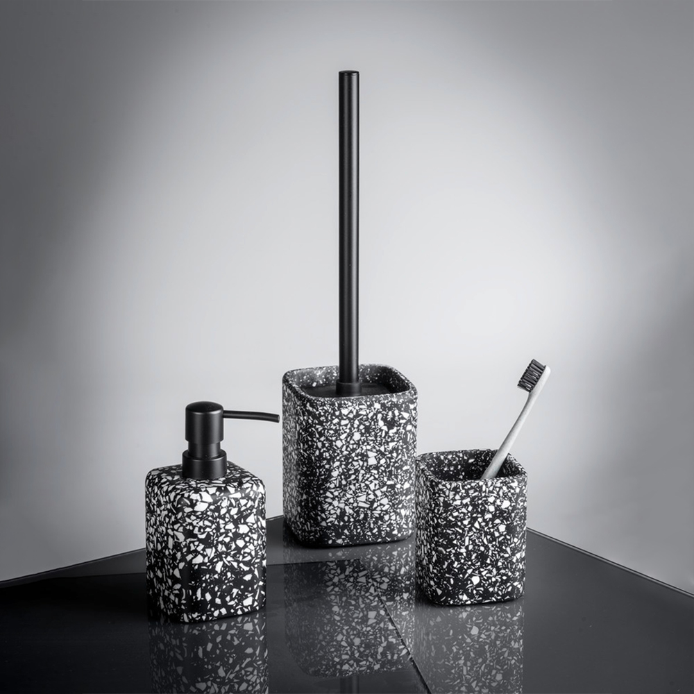 Terrazzo Ceramic Bathroom Accessories Set