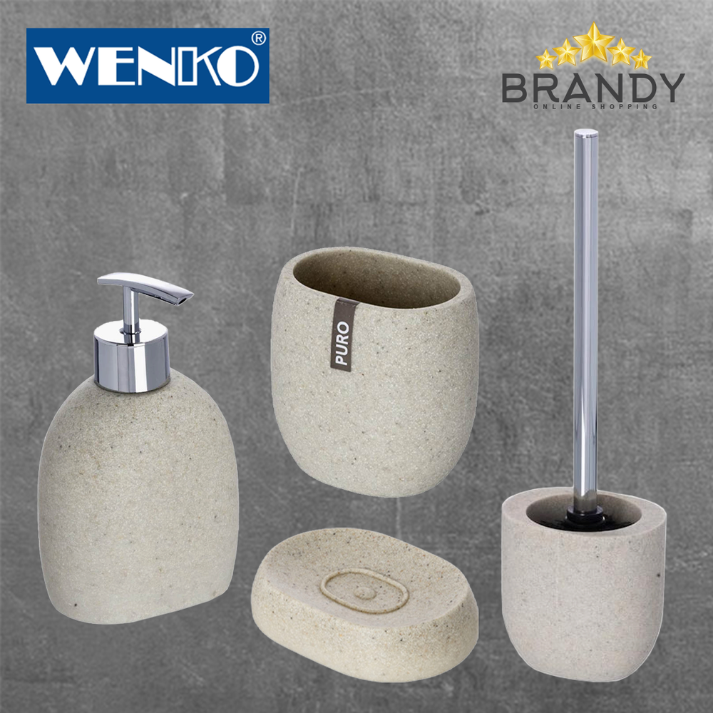 Puro Beige Toilet Accessories Set