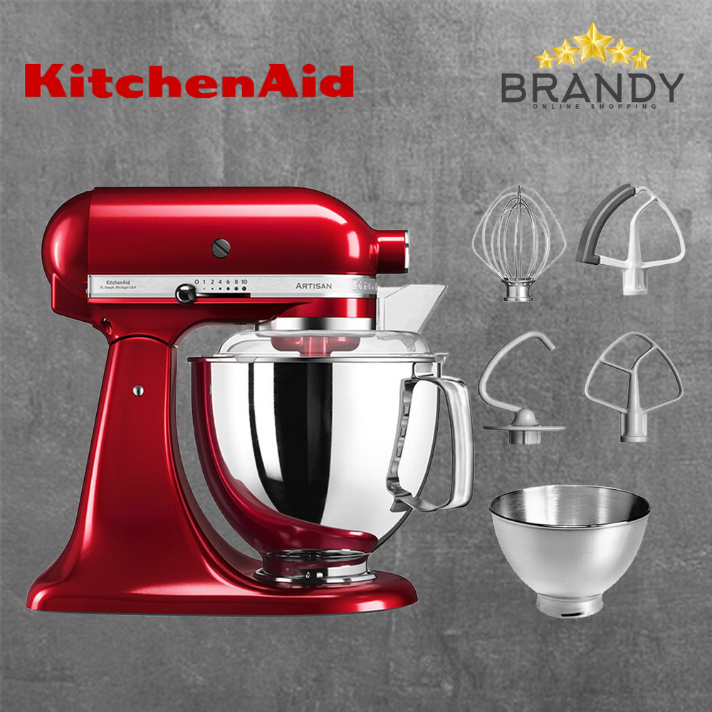 Artisan Stand Mixer 4.8L Red with 10 Speeds