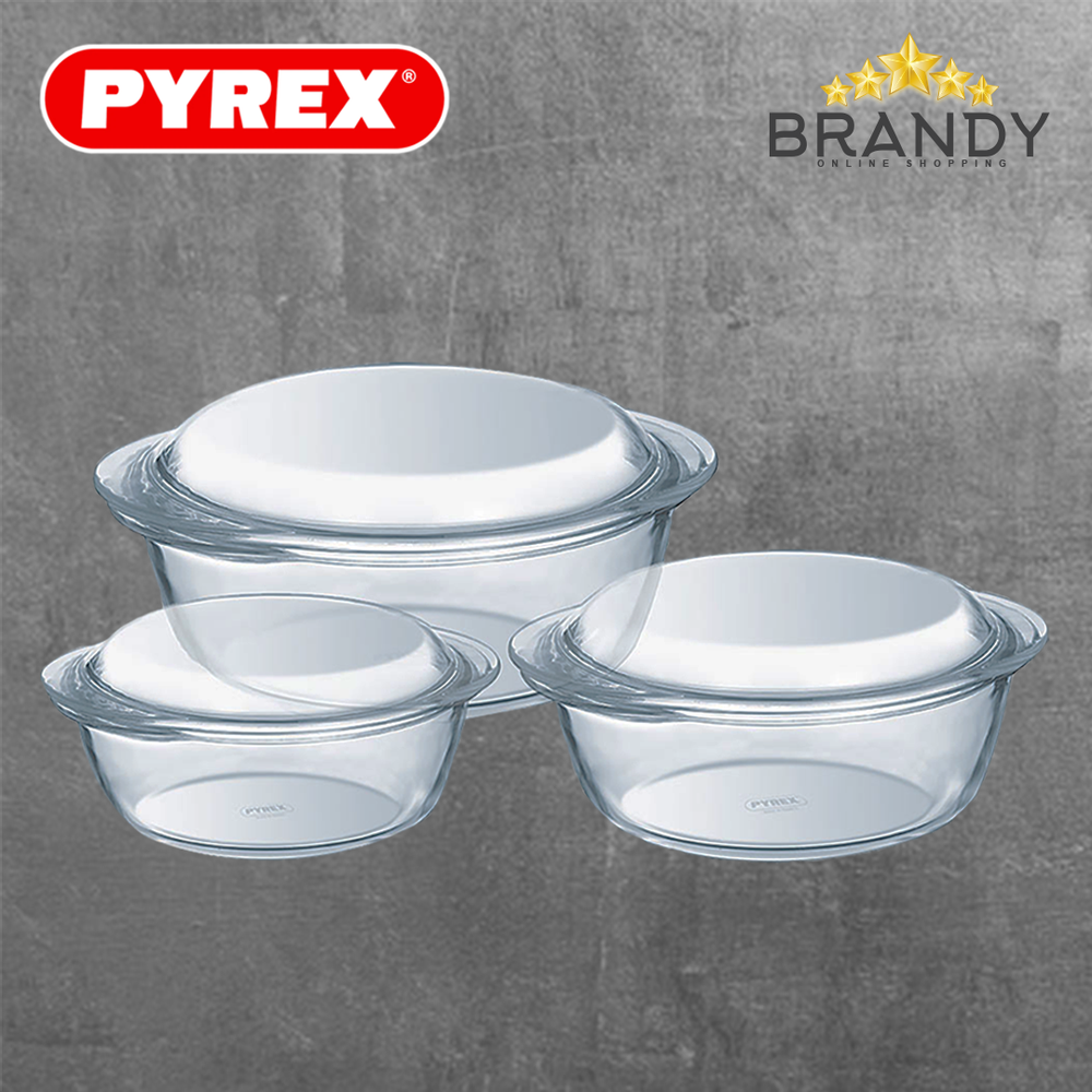 Essentials Set 3 Pots Tempered Glass