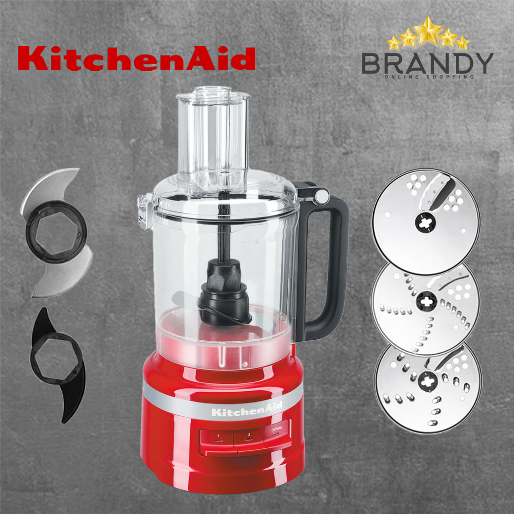 KitchenAid Food Processor Red 2.1L with Attachments