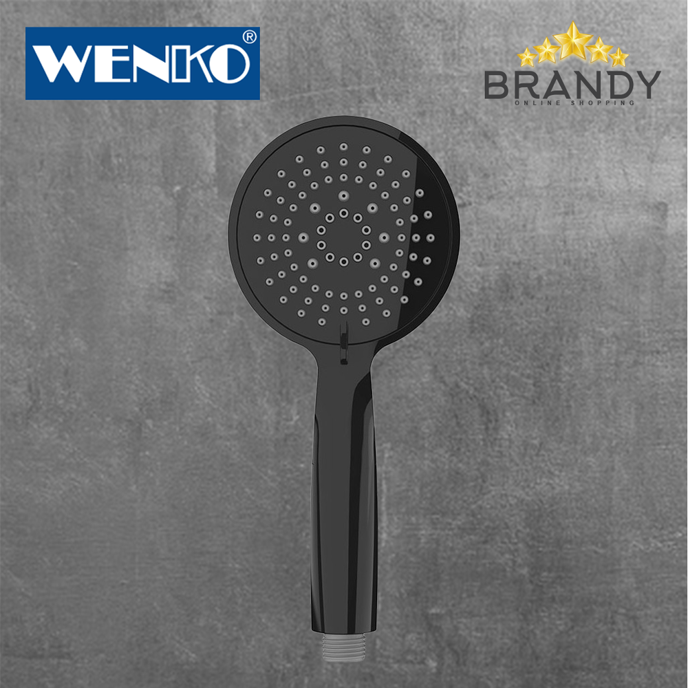 Young Black Shower Head 11cm with 5 Water Jets
