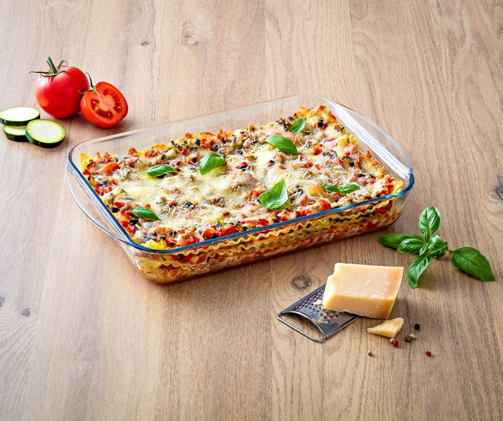 Essentials Set 2 Rectangular Roasters Tempered Glass