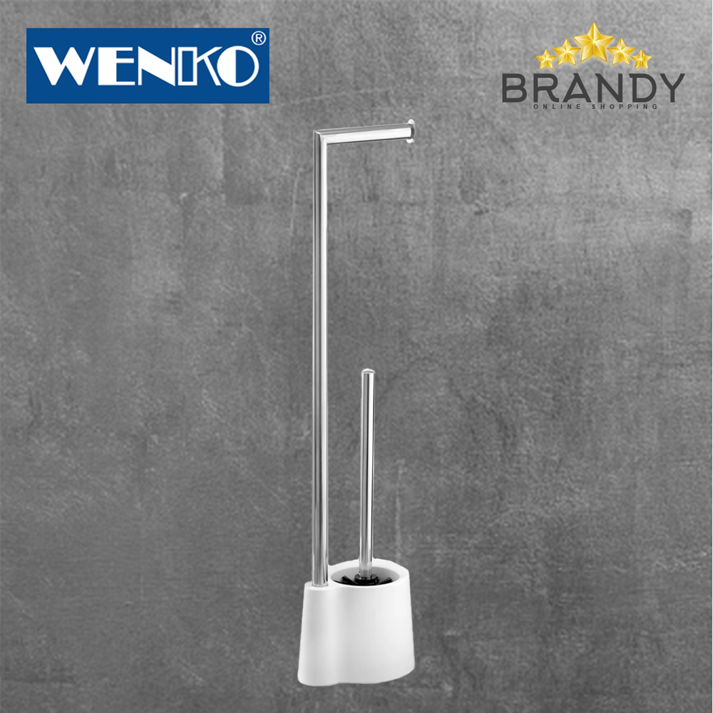 Avola White Toilet Brush Set