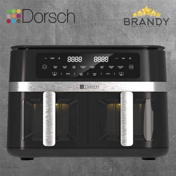 Dual Air Fryer Digital 11L AF-820 - Independent Heat Control