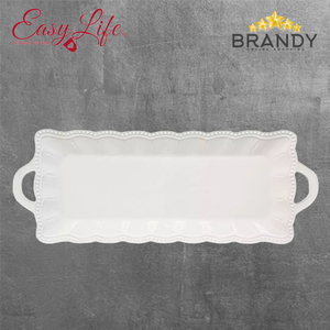 Elite White Rectangular Plate 43x16cm