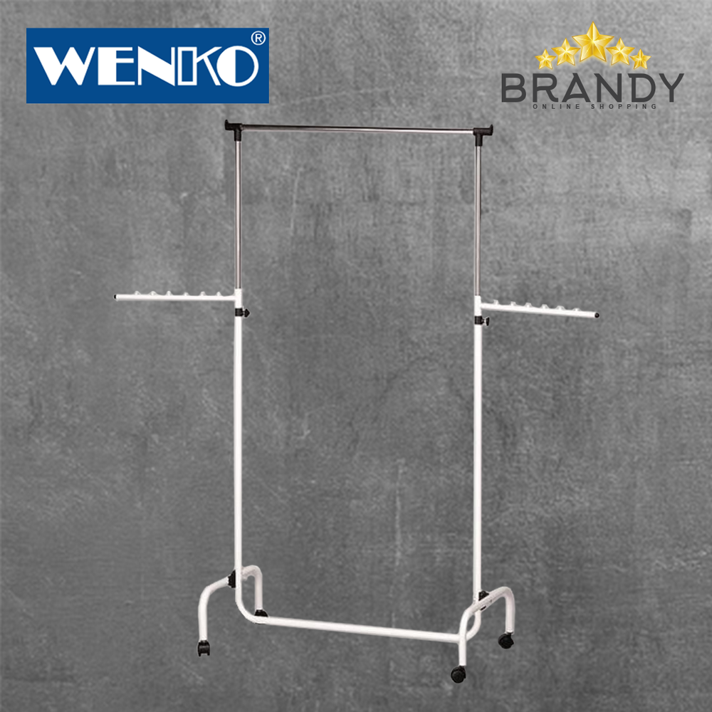 Trio Clothes Rack with Adjustable Height and Wheels