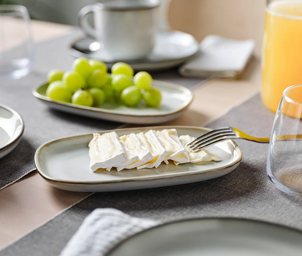 Sandy Grey Oval Plate