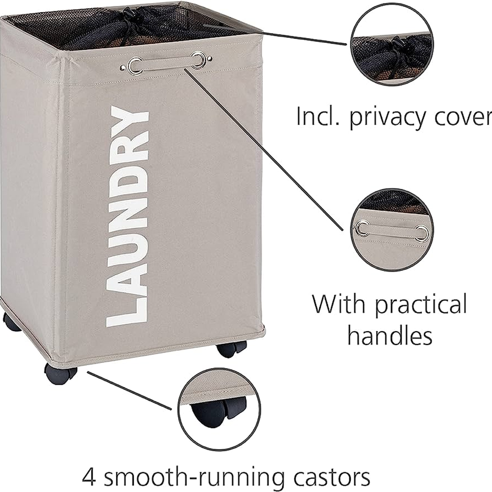 Quadro Beige Laundry Basket