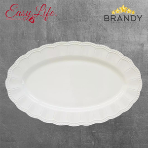 Elite White Oval Plate 36x23cm