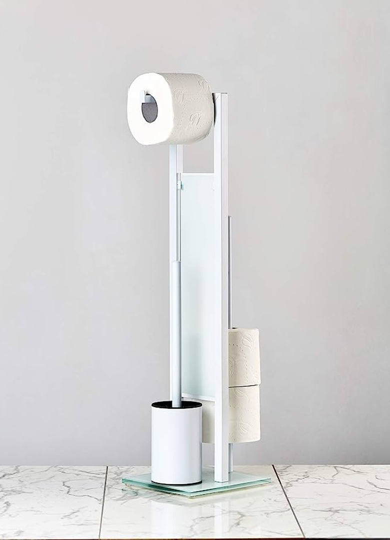 Rivalta White Toilet Brush Set