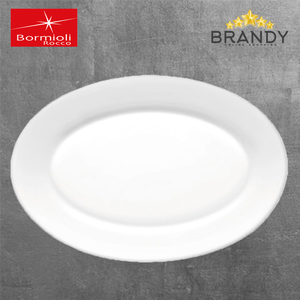 Toledo Oval Plate, Opal Glass, 30cm & 36cm