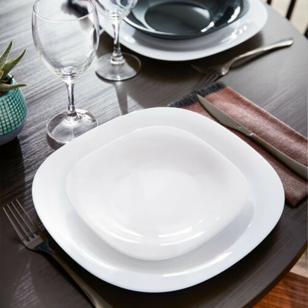 Carine White Dinner Set 46pcs