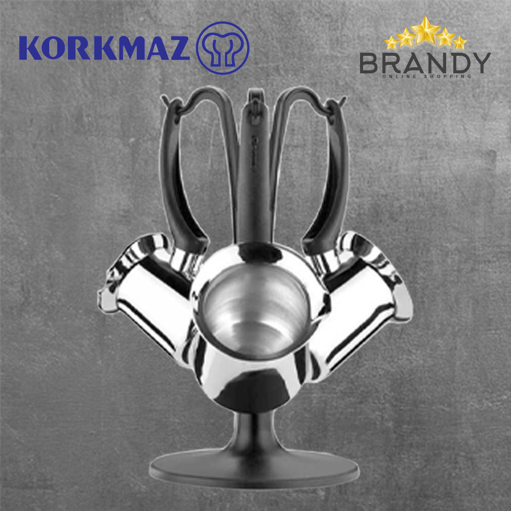 Orbit Set 3 Coffee Pots With Stand - Stainless Steel