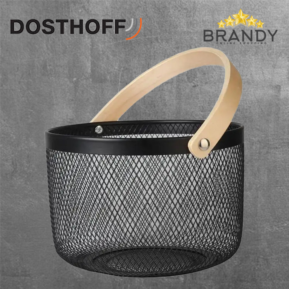 Iron Grid Basket With Handle