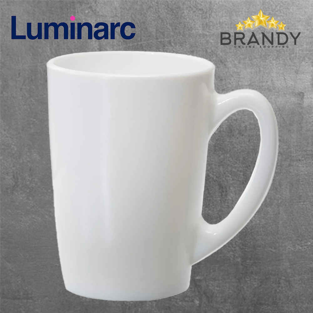 New Morning White Mug Set 6pcs, Opal Glass, 320ml