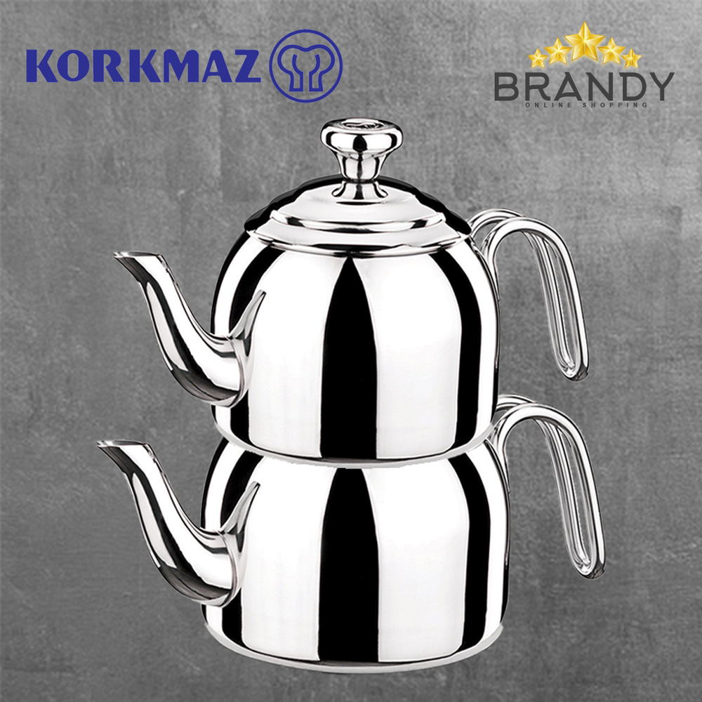 Droppa Double Tea Pot Stainless Steel