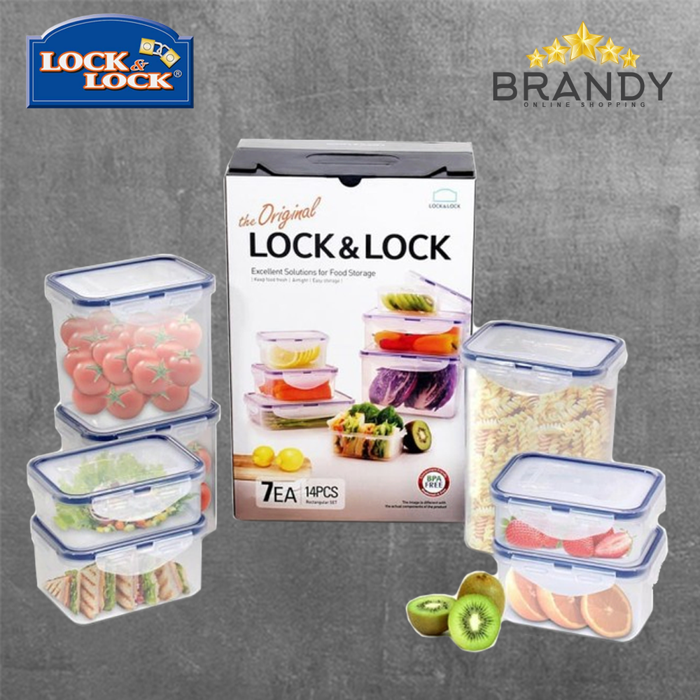 Classic Food Containers Rectangular Set 7pcs