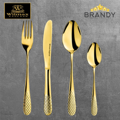 Wilmax Julia Gold Cutlery Set 24pcs 18/10 Stainless Steel Gold-1