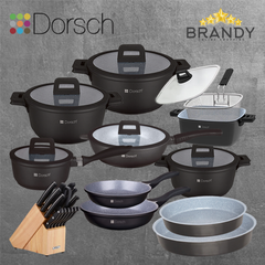 Dorsch Lifetime Granite 11-Piece Cookware Set Proglider Non-Stick-1