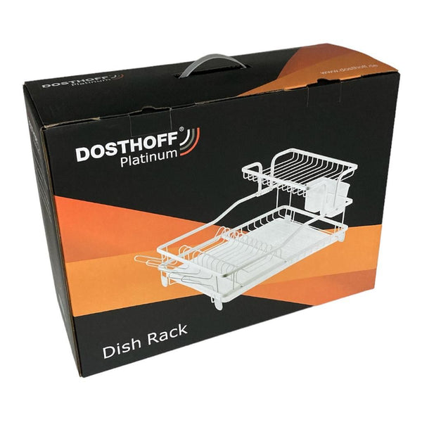 Aluminium Dish Rack with Side Cutlery Holder