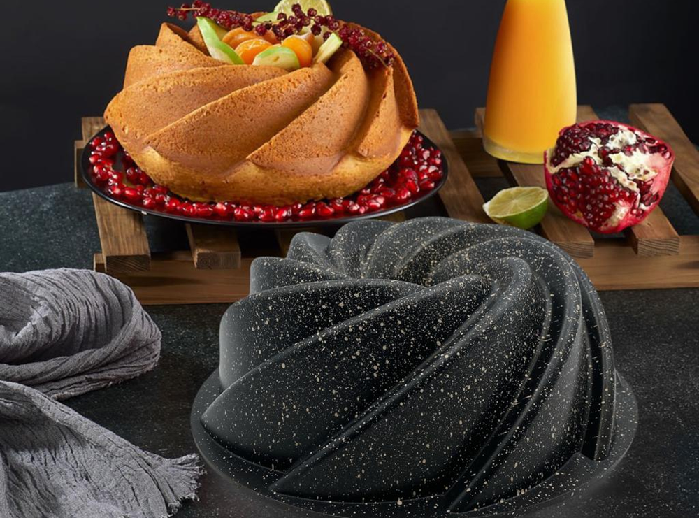 Premium Cake Pan 26cm Cast Aluminum Granite Coated