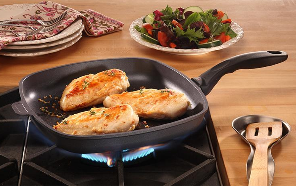 Diamond Square Grill 28cm Non-Stick Black