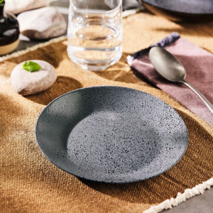 Slate Black Dinner Set 18pcs - Elegant Glass Tableware