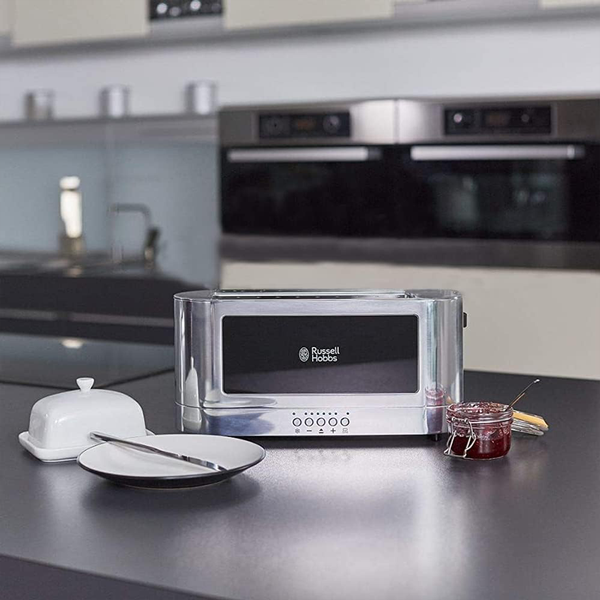 Russell Hobbs Toaster 23380 with Brushed Stainless Steel and Glass