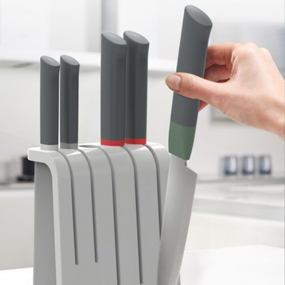 Duo Knife Set 5pcs With Stand, Stainless Steel Blades